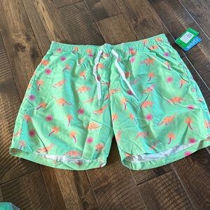 Tipsy Elves NWT  Dinosaur‎ Swim Trunks XXL
